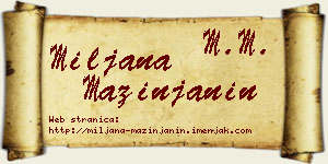 Miljana Mazinjanin vizit kartica